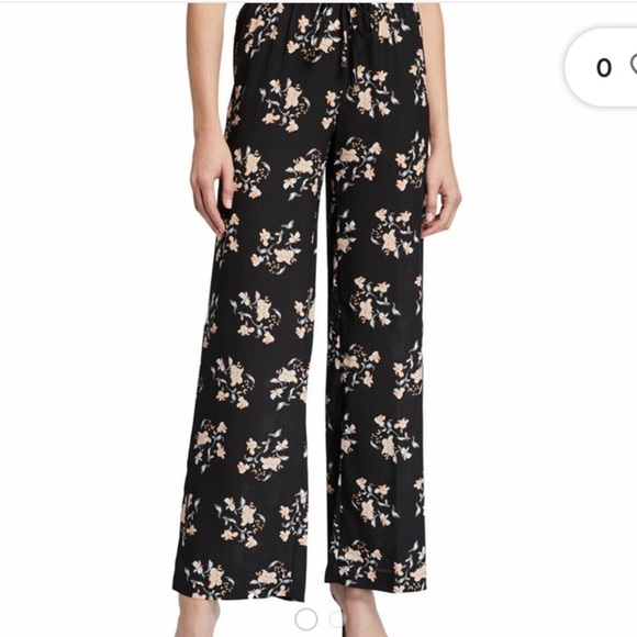 5. Add some WOW to your closet!!!!!!Calvin Klein Floral Wide Leg Pants in Black - Picture 2 of 16